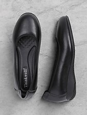 levne Dámské boty s plochou podrážkou-dámské černé kožené slip-on flats s polstrovanou stélkou - pohodlné a stylové pro každodenní nošení