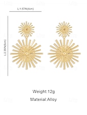 abordables Boucle d&amp;#39;oreille pour femme-boucles d&#039;oreilles pendantes en or pour femmes - boucles d&#039;oreilles pendantes géométriques audacieuses pour les fêtes, les mariages et les occasions spéciales
