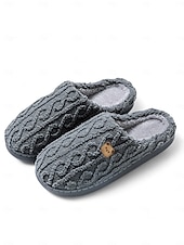 economico Ciabatte e infradito da donna-pantofole da donna in pile con adorabile ricamo a forma di orso – calde pantofole da casa per il comfort invernale