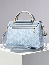 levne Kabelky a tote tašky-elegantní dámská béžová crossbody kabelka – luxusní monogramové provedení s přívěskem srdce a horní rukojetí