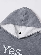 economico Tute da donna-Set di abbigliamento per casa donna in 2 pezzi felpa con cappuccio e pantaloni jogger stampa grafica per clima freddo foderato in pile vestibilità comoda per l&#039;inverno