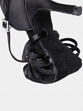 cheap Latin Shoes-Women&#039;s Silver Holographic Dance Sandals with Soft Suede Sole, Cross-Strap Design and Low Heel - Ideal for Salsa, Latin, and Ballroom Dancing