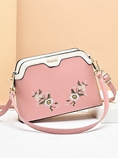 levne Tašky přes rameno-dámská květinová vyšívaná crossbody kabelka – elegantní kabelka přes rameno s nastavitelným popruhem, ideální pro běžné i formální příležitosti