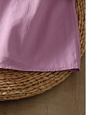 preiswerte Hemden-Damen Hemd Leinen-inspirierte Hemden Einfarbig Blumen Lässig Boho Dreiviertelarm Ellbogenärmel V Ausschnitt Normale Oberteile Urlaub Party Täglich Bestickt Gras-Grün Purpur Herbst Frühling &amp; Sommer