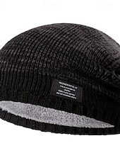 billiga Mössa mössa-Herr Unisex Mössa Vinter hattar Beanie-mössor 骷髅头毛线帽 Stickad mössa Rubinrött Khaki grön Akrylik Fiber Stickat Mysigt Dagliga kläder Utekväll Färgblock Varm