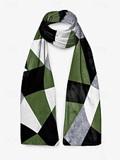 cheap Women&#039;s Scarves-Geometric Print Polyester Scarf for Men and Women - Lightweight and Stylish Accessory for Casual and Formal Outfits