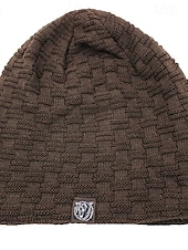 Χαμηλού Κόστους Καπέλο Beanie-Ανδρικά Γιούνισεξ Καπέλο Beanie Χειμερινά Καπέλα Σκούφοι 骷髅头毛线帽 Πλεκτό καπέλο Μαύρο Κρασί Ακρυλικές Ίνες Πλεκτό Ζεστός Καθημερινά Ρούχα Εξόδου Συμπαγές / Απλό χρώμα Ζεστό