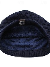 Χαμηλού Κόστους Καπέλο Beanie-Ανδρικά Γιούνισεξ Καπέλο Beanie Χειμερινά Καπέλα Σκούφοι 骷髅头毛线帽 Πλεκτό καπέλο Μαύρο Κρασί Ακρυλικές Ίνες Πλεκτό Ζεστός Καθημερινά Ρούχα Εξόδου Συμπαγές / Απλό χρώμα Ζεστό