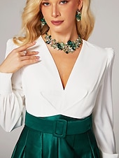 billige Halskjede for kvinner-elegant grønn sommerfuglsmykkesett for kvinner – glitrende krystallkjede og øredobbersett med blomsterdesign for spesielle anledninger
