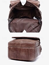economico Borselli da uomo-borsa a tracolla vintage in pelle marrone per uomo – borsa a tracolla compatta con scomparti con cerniera e tracolla regolabile per l&#039;uso quotidiano