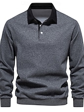 olcso Férfi golfruházat-Férfi Pulóver pulóver Fekete Sötétkék Stétszürke Hosszú ujj Felsők Golf Attire Ruházat Felszerelések Viselés Ruházat