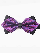 baratos Gravatas masculinas e gravatas borboleta-gravata borboleta masculina com padrão floral – elegantes gravatas borboleta jacquard em vermelho, dourado, azul e preto, perfeitas para eventos formais e casamentos