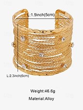 economico Bracciale da donna-elegante bracciale intrecciato con accenti di strass – gioielli alla moda per le donne