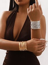 economico Bracciale da donna-elegante bracciale intrecciato con accenti di strass – gioielli alla moda per le donne