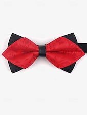 baratos Gravatas masculinas e gravatas borboleta-gravata borboleta masculina com padrão floral – elegantes gravatas borboleta jacquard em vermelho, dourado, azul e preto, perfeitas para eventos formais e casamentos