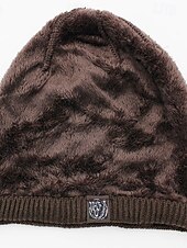 Χαμηλού Κόστους Καπέλο Beanie-Ανδρικά Γιούνισεξ Καπέλο Beanie Χειμερινά Καπέλα Σκούφοι 骷髅头毛线帽 Πλεκτό καπέλο Μαύρο Κρασί Ακρυλικές Ίνες Πλεκτό Ζεστός Καθημερινά Ρούχα Εξόδου Συμπαγές / Απλό χρώμα Ζεστό