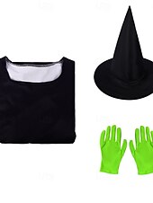 levne Dívčí kostýmy-Čerodějnice Glinda Elphaba Šaty Úbory Kostým Valpuržina noc Filmové televizní tématické kostýmy Filmové kostýmy for Dívčí Dětské předvečer Všech svatých Karneval Mardi Gras Výkon Párty Podium