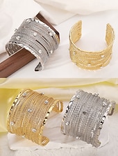 economico Bracciale da donna-elegante bracciale intrecciato con accenti di strass – gioielli alla moda per le donne