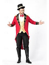 preiswerte Herrenkostüme-Dompteur Faschingskostüme Austattungen Kostüm Zirkusjacke Erwachsene Herren Leistung Party Klub Halloween Karneval Einfaches Karnevalskostüm