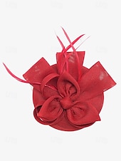 abordables Accessoires pour cheveux pour femmes-chapeau fascinateur vert pour femme avec nœud et plumes – coiffe élégante pour mariages, goûters et occasions spéciales