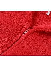 billiga Onesies till damer-kvinnors strumpor ren färg varm mode plysch hem daglig säng sherpa varm luvtröja långärmad hål höst vinter hem outfits