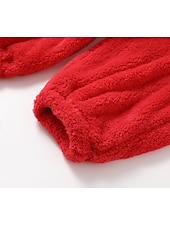 billiga Onesies till damer-kvinnors strumpor ren färg varm mode plysch hem daglig säng sherpa varm luvtröja långärmad hål höst vinter hem outfits