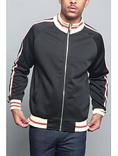 baratos Suéteres básicos-Homens Moletom com zíper Full Zip Hoodie Moletom zip Up com capuz Moletons com zíper Preto Verde Tropa Vermelho Azul Marinha Colarinho Clerical Bloco de cor Zip Up Patchwork Desportos e Ar livre