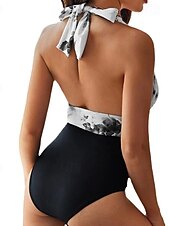 abordables Maillots une pièce-Femme Maillots de Bain Une pièce Maillot de bain Elégant Mode Bloc de couleur Sans Bretelles Maillots de bain