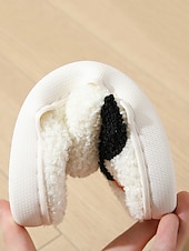 economico Ciabatte e infradito da donna-pantofole da donna con ricamo a forma di bassotto – calde scarpe da interno foderate in pile per gli amanti dei cani