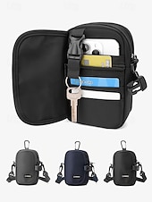 preiswerte Taschen für Herren-Multifunktionale Crossbody-Tasche für Herren – kompakte, wasserdichte Schultertasche mit verstellbarem Riemen, sicherer Telefontasche und Schlüsselclip für Reisen, Wandern und den täglichen Gebrauch