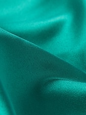 levne zelená-A-čtvrtková večerní šaty elegantní šaty formální koktejlová párty s vlaku na dvoře s dlouhým rukávem vysokým výstřihem podzimní svatební hosté saténové se štrasem