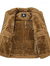 economico Capispalla Elite da Uomo-Per uomo Gilet in pile Gilet da esterno Gilet Punk Attivo Autunno Inverno Poliestere Tinta unica Dolcevita Nero Marrone chiaro Verde militare Gilet