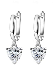 economico Orecchini-orecchini a cerchio classici orecchini a cuore dolce gioielli bianco / giallo / rosso per matrimonio festa san valentino