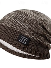 billiga Mössa mössa-Herr Unisex Mössa Vinter hattar Beanie-mössor 骷髅头毛线帽 Stickad mössa Rubinrött Khaki grön Akrylik Fiber Stickat Mysigt Dagliga kläder Utekväll Färgblock Varm