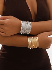 economico Bracciale da donna-elegante bracciale intrecciato con accenti di strass – gioielli alla moda per le donne