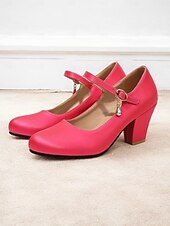 preiswerte Retro-Stil der 1950er Jahre-Hellblaue Mary Jane Pumps für Damen mit dekorativem Schnallenriemen und Blockabsatz – elegantes Schuhwerk für Partys und formelle Anlässe