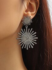 abordables Boucle d&amp;#39;oreille pour femme-boucles d&#039;oreilles pendantes en or pour femmes - boucles d&#039;oreilles pendantes géométriques audacieuses pour les fêtes, les mariages et les occasions spéciales