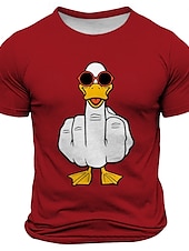 levne Vtipná trička pro muže-Pánské hrubé urážlivé vtipné tričko s krátkým rukávem 3D tisk crew neck tričko módní každodenní street styl černé červené modré letní jarní oblečení S M L XL XXL XXXL