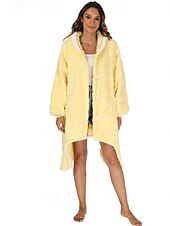 billige Kigurumi-pysjamas-Voksne Helfarge Onesie-pysjamas Oversized hetteteppe Bærbart teppe med lomme Onesie-pysjamas Kigurumi pyjamas søt stil Til Damer og Herrer Karneval Maskerade Tegnefilm