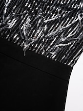 economico Jumpsuits-tuta a gamba larga con frange di paillettes
