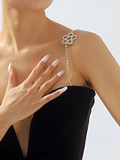 abordables Bracelet pour femme-élégant bijou de chaîne d&#039;épaule en strass papillon pour femme - accessoire de chaîne de corps en cristal étincelant, parfait pour les fêtes et les soirées