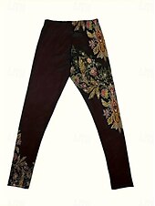preiswerte Kunst &amp; Design Druck-Womens Leggings Hosen Blumengrafikdruck Mikro-elastisch Wochenende Schwarz Herbst Winter Reguläre Passform