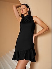 voordelige Golfkleding voor dames-Dames golf jurk Meerblauw Bos Groen Donker roze Mouwloos Jurken Dames golfkleding kleding outfits draag kleding