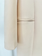 economico Lunghezza del pavimento-Abito A-Line Floreale da Sera Abito Elegante Tuxedo Abito Formale Matrimonio Lunghezza Piena Manica Lunga Collo Alto con Applicazioni 2025