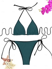 abordables Ensemble de bikinis-Femme Maillots de Bain Bikinis Maillot de bain mode Plein Sans Manches Maillots de bain