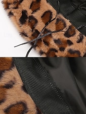 economico Cappelli da donna-Cappello da pescatore in pelliccia sintetica con stampa leopardata per donna: elegante accessorio invernale per look casual e alla moda