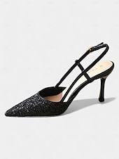 olcso Hivatalos-csillogó rózsa arany slingback sarkú cipő állítható bokapánttal és női cicasarkú - ideális esküvőkre és különleges alkalmakra