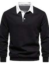 olcso Férfi golfruházat-Férfi Pulóver pulóver Fekete Sötétkék Stétszürke Hosszú ujj Felsők Golf Attire Ruházat Felszerelések Viselés Ruházat