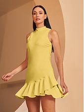 voordelige Golfkleding voor dames-Dames golf jurk Meerblauw Bos Groen Donker roze Mouwloos Jurken Dames golfkleding kleding outfits draag kleding