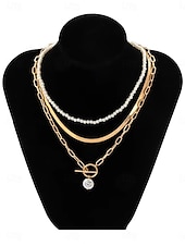 halpa Kaulakorut ja riipukset-choker-kaulakoru kromi naisten punk-muoti kerroksinen epäsäännöllinen kaulakoru häihin ystävänpäiväkadulle